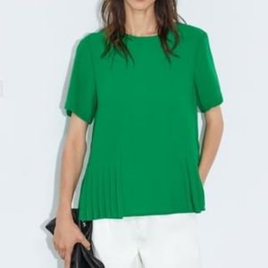 Zara Pleated Hem Top